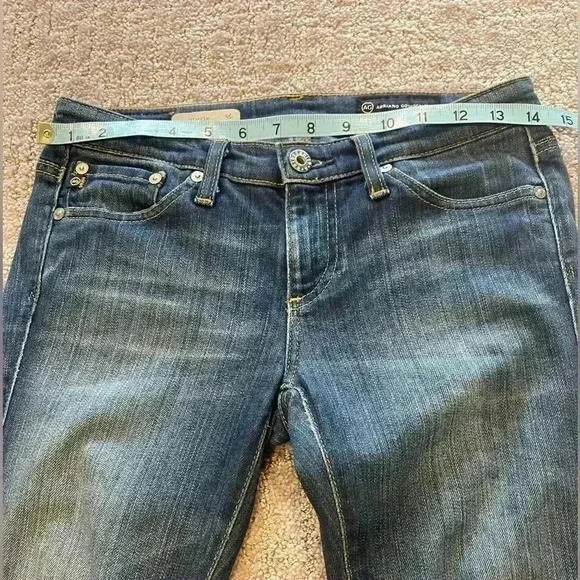 Ag Adriano Goldschmeid The Stevie Slim Straight Jeans, Size 25R - Picture 9 of 13